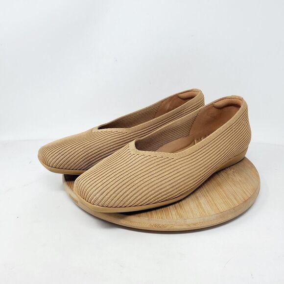 Vivaia Margot 2.0‎ Shoes Womens 40 V-Cut Square Toe Slip On Ballet Flat - Picture 2 of 13